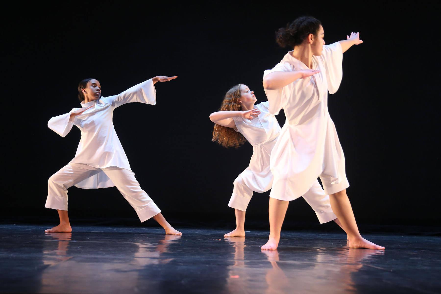 Ethical Culture Fieldston School Dance Company members perform in a Reparatory Project